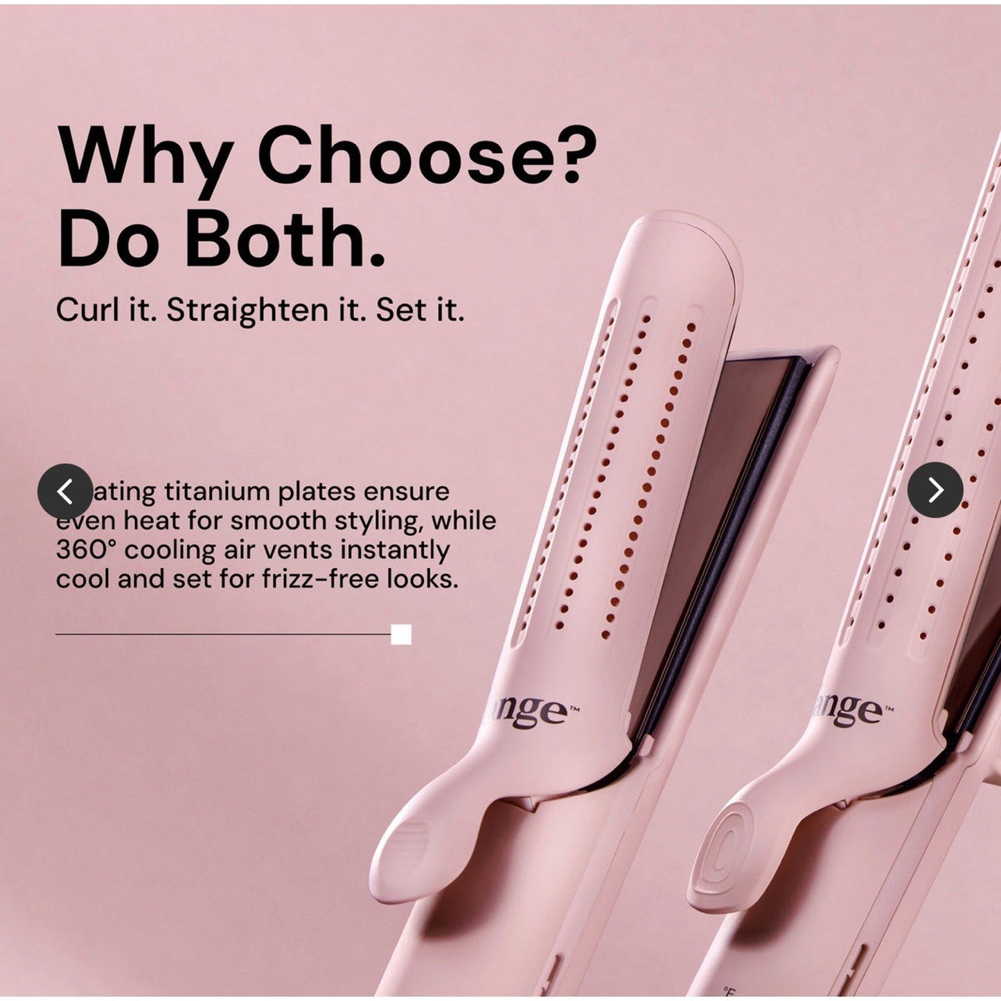 L'ange Le Duo Classic 360° Airflow Titanium Styler 2-in-1 Curler Straightener