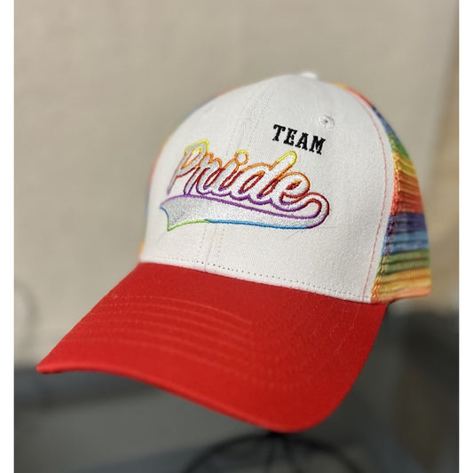Team Pride trucker hat from Spencer's