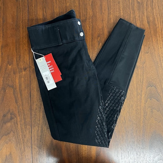 NWT Horze Daniela Breeches Sz 30 Silicone Grip Full Seat Black Womens Riding