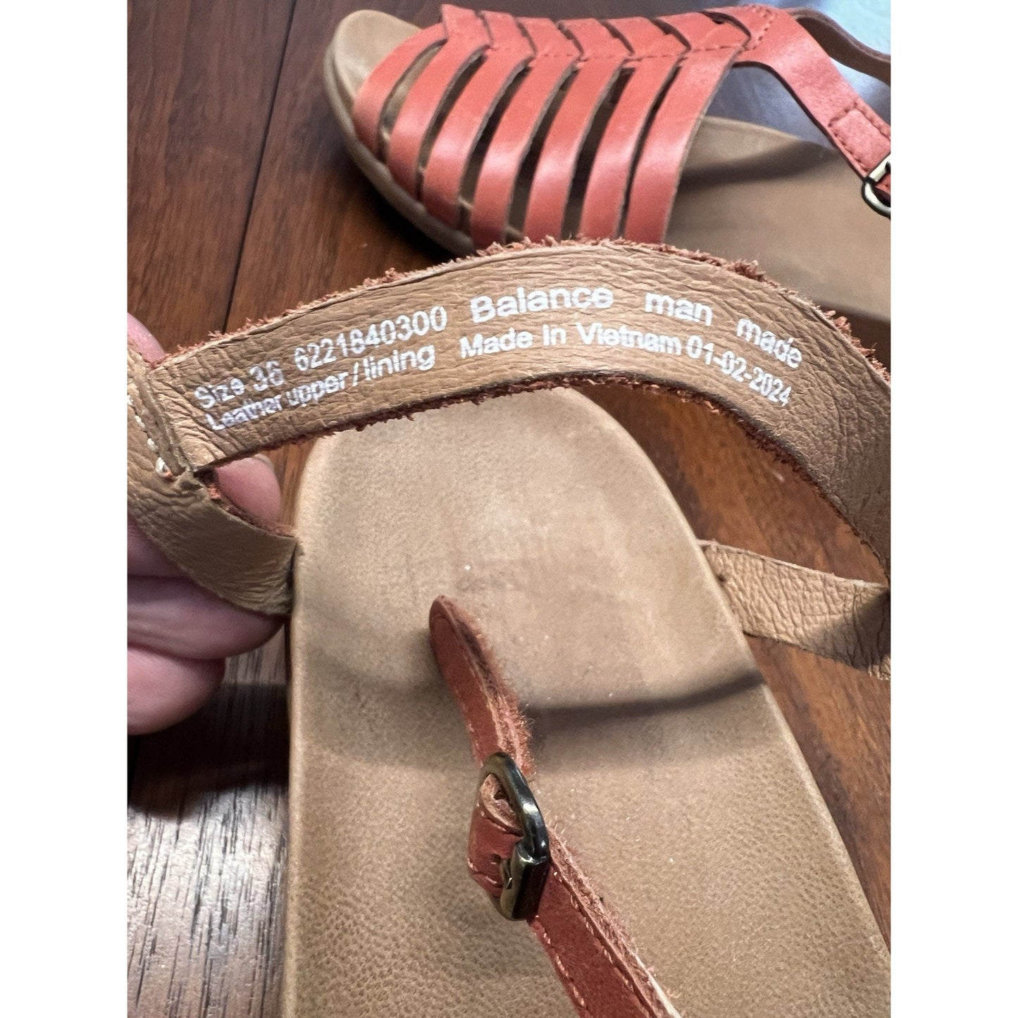 Dansko Womens Jennifer Strappy Sandal Clay Woven Leather Adjustable Ankle Sz 5.5