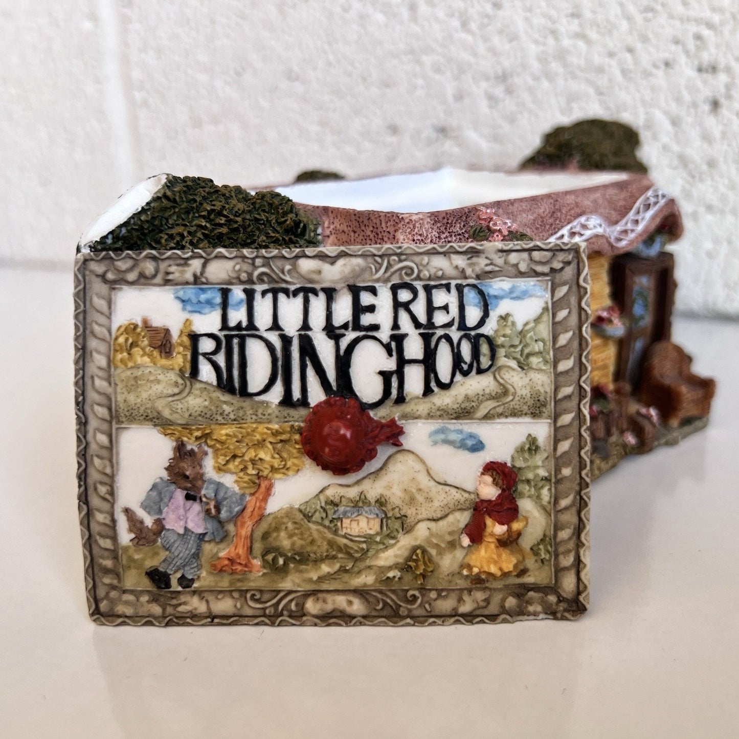 Vintage Little Red Riding Hood Hand Painted Miniature Teapot w/ Figures