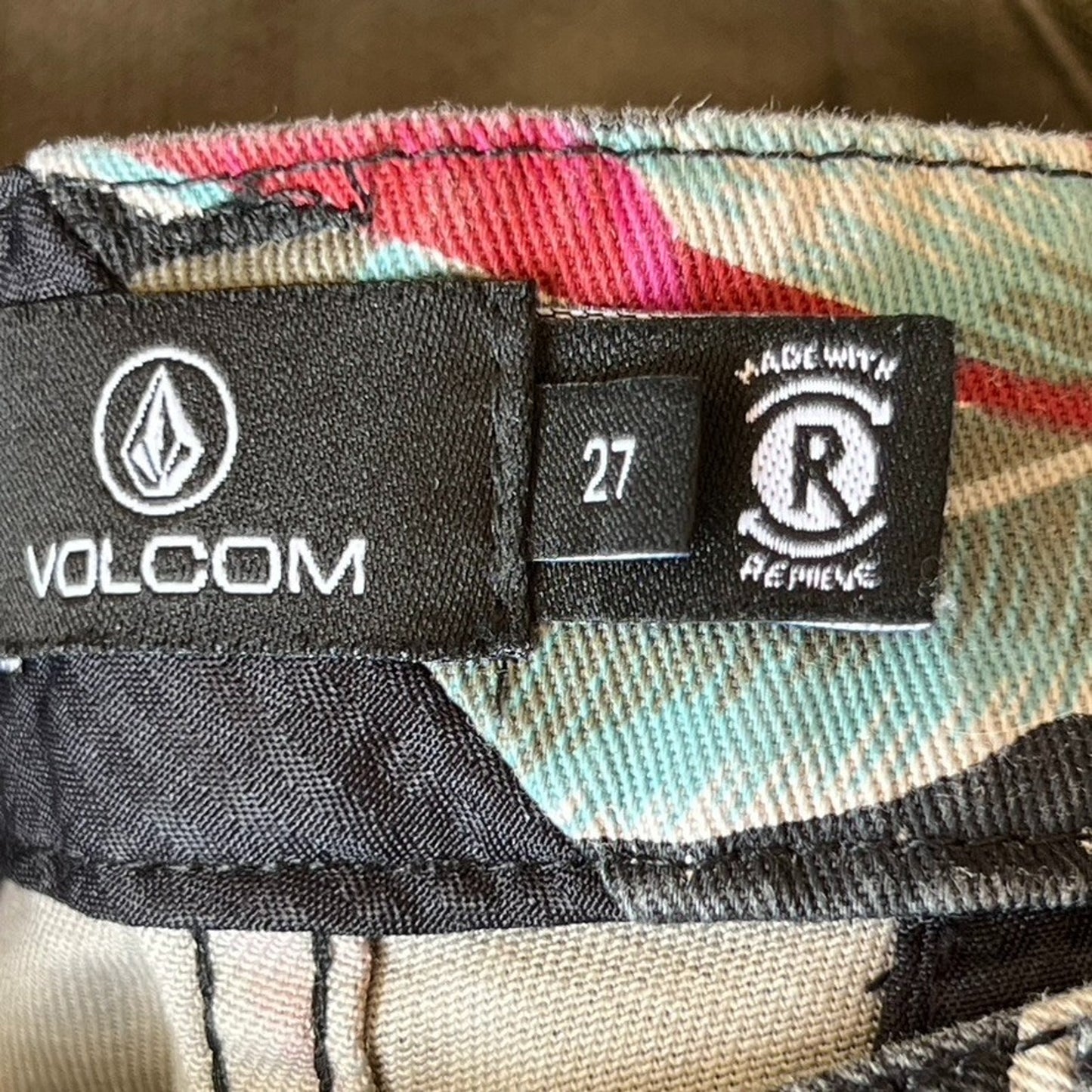 Y2K Volcom Frochickie Chino Low Rise Tropical Floral Skater Surf Vintage Beach