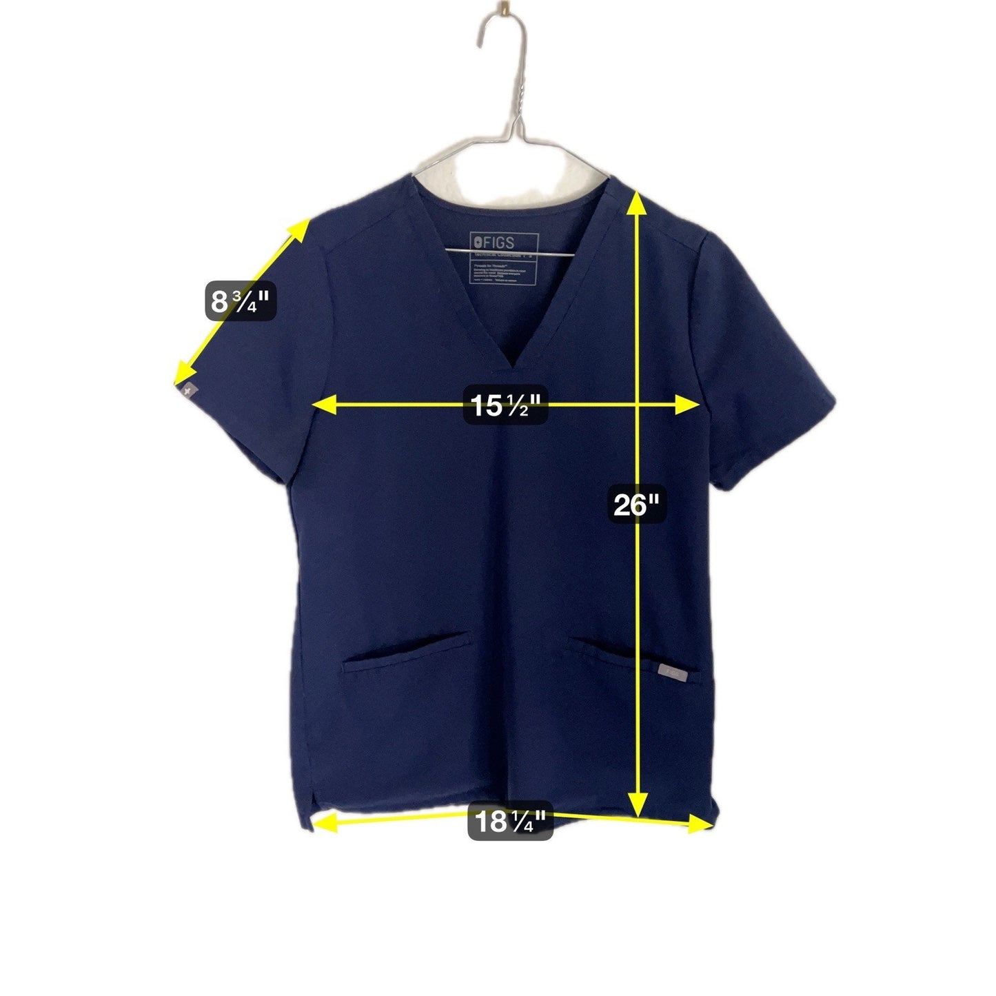 FIGS Casma 2 Pocket Women’s Scrub Top PO# 1616 Size Small Style# FW1100