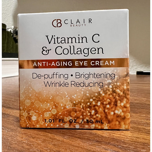 NEW Clair Beauty Vitamin C Collagen Anti-Aging Eye Cream De-puffing Wrinkle 30ml