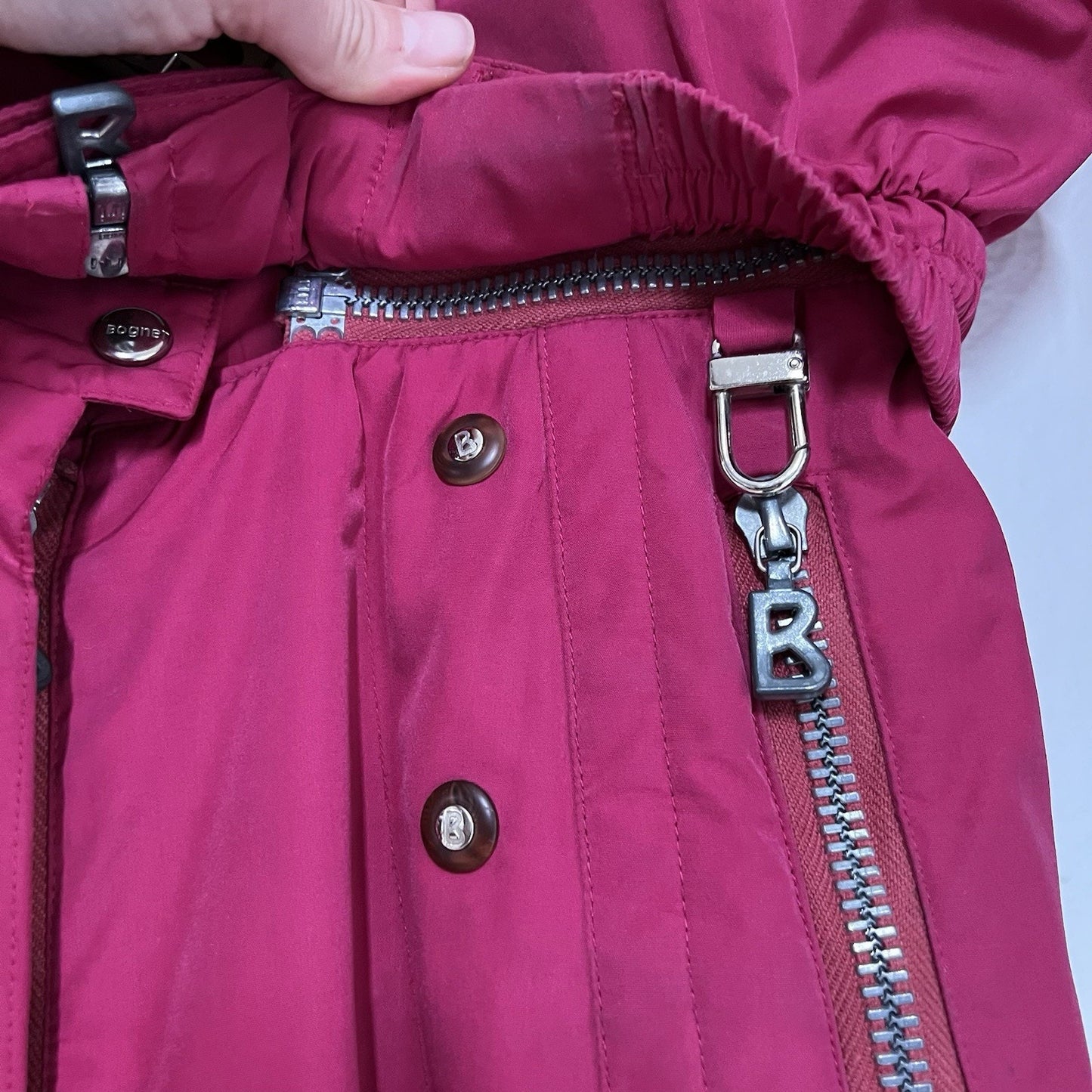 Vintage 90s BOGNER Convertible Ski Suit Sz 8 Pink Helicopter Power Skiing