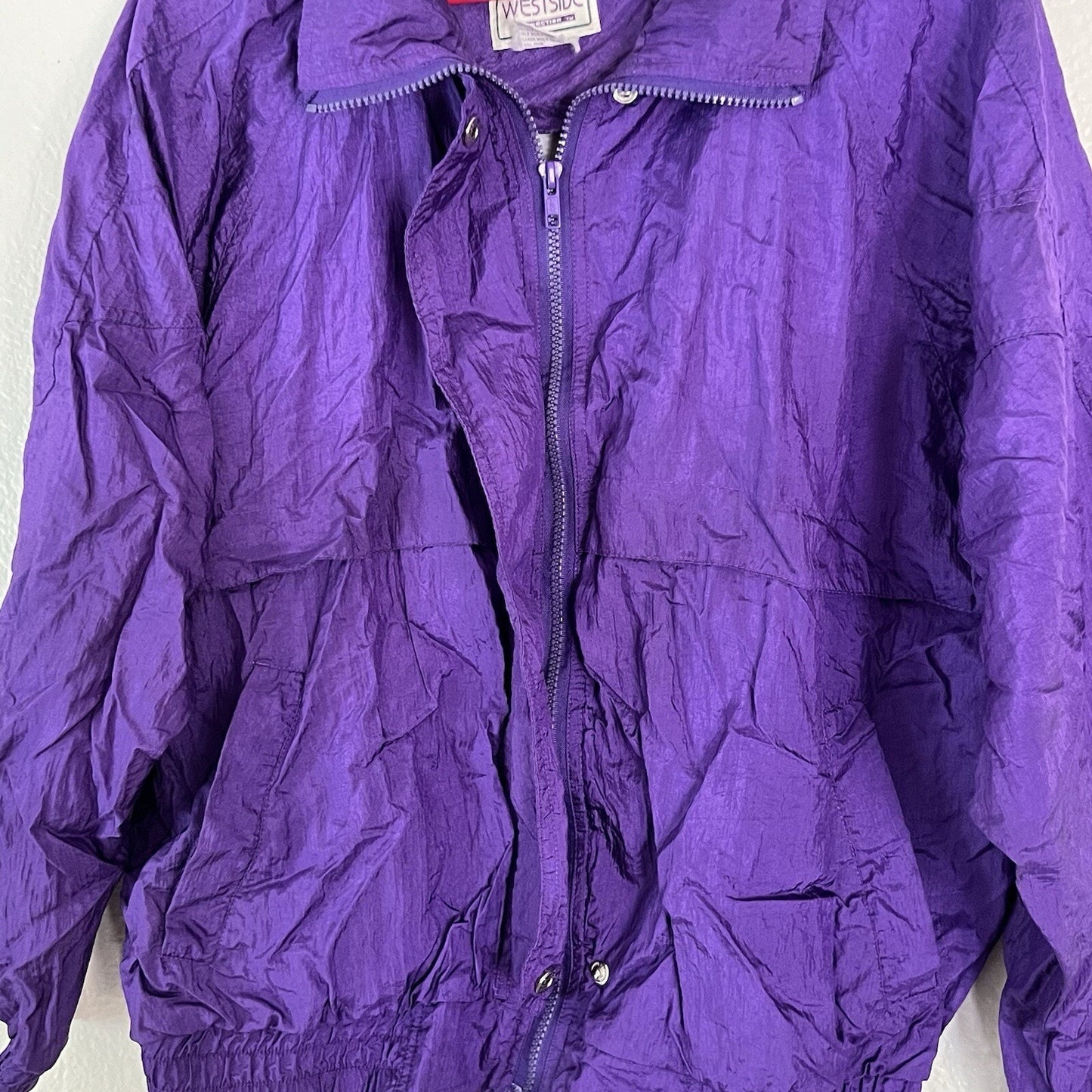 Retro Westside Connection Windbreaker Purple Ski Jacket 80s 90s Womens Vintage