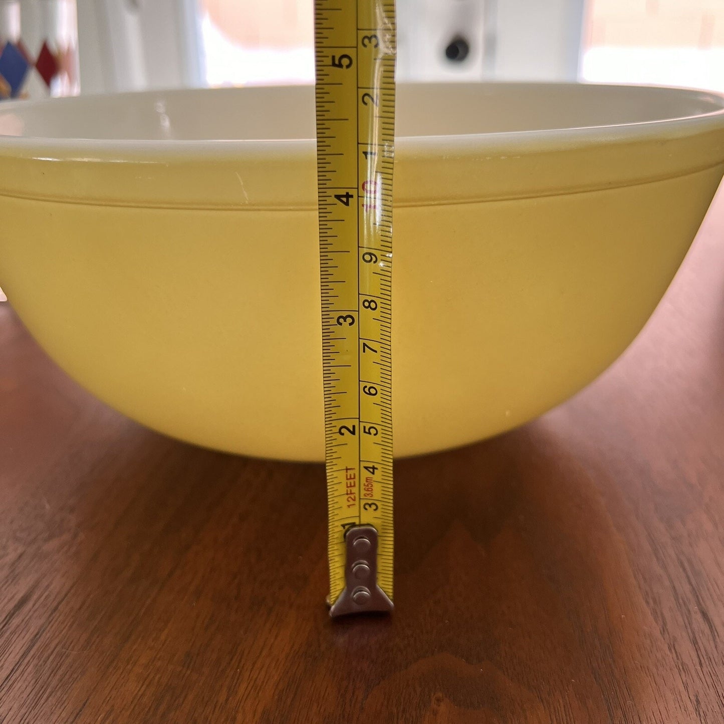Vintage 1949 Primary Yellow #404 Pyrex 4 qt Mixing/Nesting Bowl Mid-Century