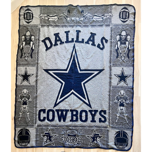 Vintage Dallas Cowboys Tapestry Blanket Throw NFL Football 76 x 93” XL