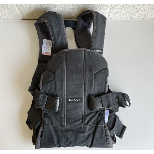 Babybjorn Baby Carrier One Infant To 3, 33 Lbs Denim Dark Grey Cotton Unisex