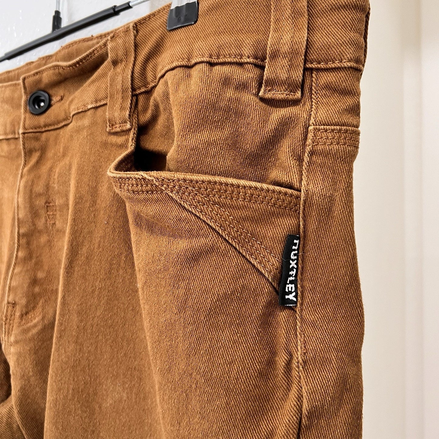 Huxtley FX-1 Work Pants 36x30 Triple Stitch Double Knee Adjustable Waist Brown