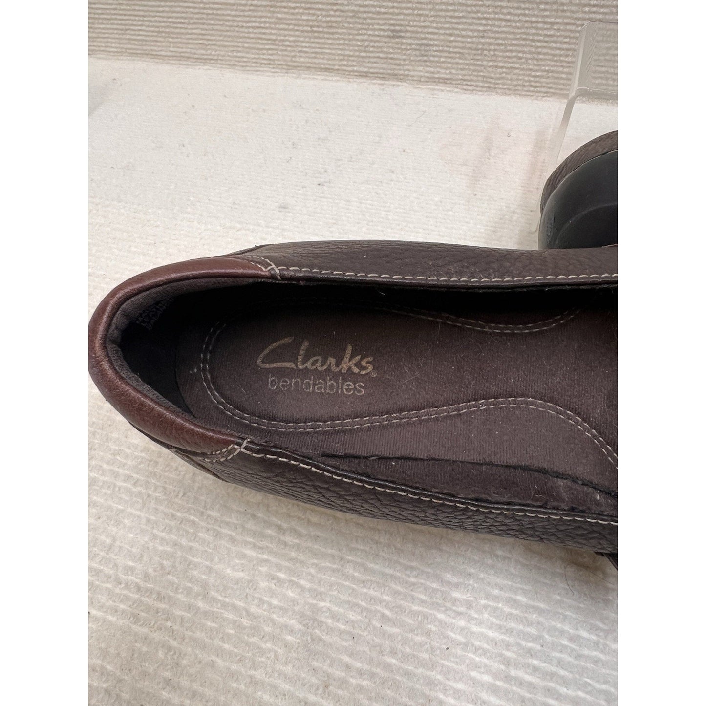 Clarks Bendables Brown Leather Mary Jane Comfort Flats Shoes Womens Size 9