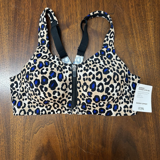 NWT Victoria Sport 34B Incredible Knockout Ultra Max Support Front Zip Leopard