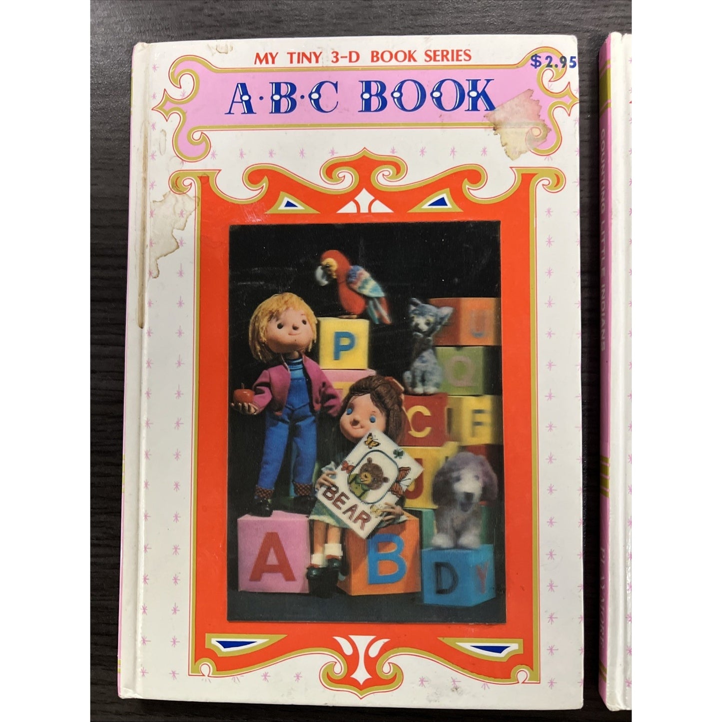 My Tiny 3-D Book Series 2 Books Set Hardcover Vintage Children’s Books 1970’s