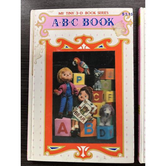My Tiny 3-D Book Series 2 Books Set Hardcover Vintage Children’s Books 1970’s