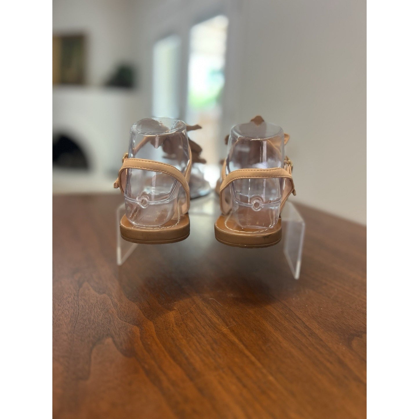 Kate Spade New York CELO Butterfly Flower Leather Thong Sandals Pink Nude Gold