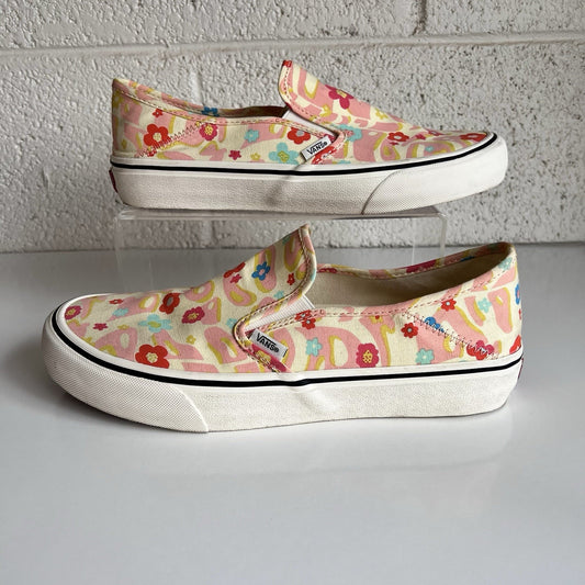 Vans Groovy Floral Sneakers W10.5/M9 Eco Crush Retro Throwback Slip On Hippie