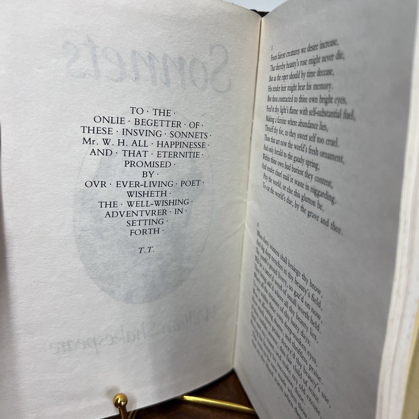 Sonnets William Shakespeare 1997 Faux Leather Hardcover Collectible Spring Books