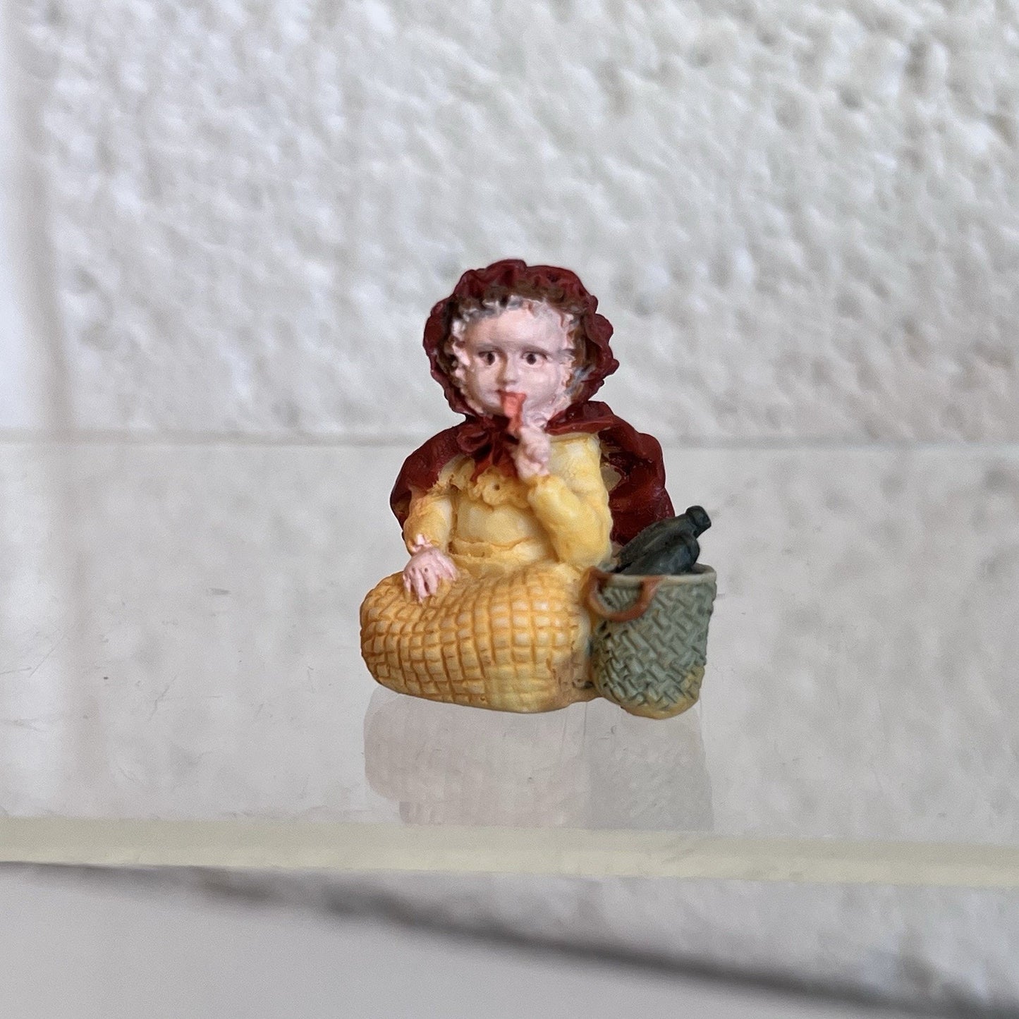 Vintage Little Red Riding Hood Hand Painted Miniature Teapot w/ Figures