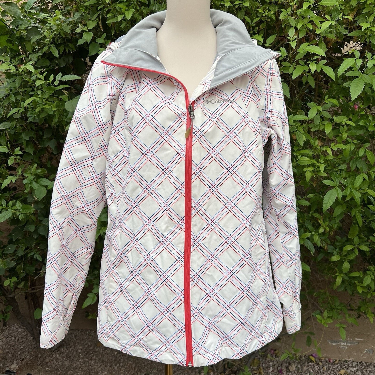 Columbia Interchange Jacket (L) Removable Hood Weatherproof Ski Snow Coat EUC