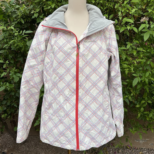 Columbia Interchange Jacket (L) Removable Hood Weatherproof Ski Snow Coat EUC