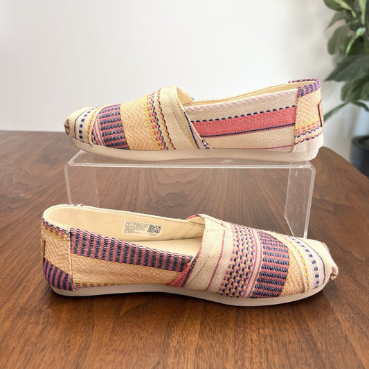 TOMS Alpargata Sunset Woven Stripes Women 5W Boho Aztec Colorful Ortho Tribal
