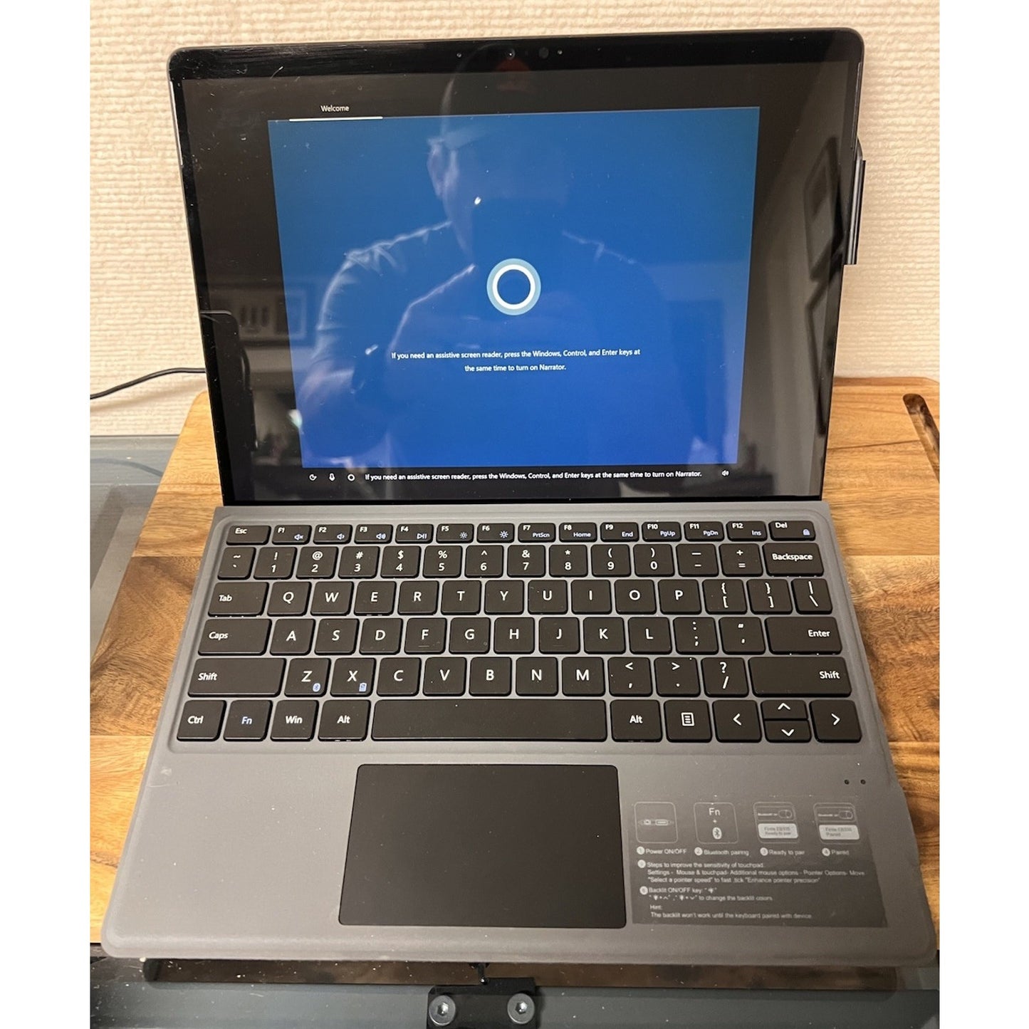 Microsoft Surface Pro X (Model 1876) 128 G w/ Keyboard And Kickstand - WORKING