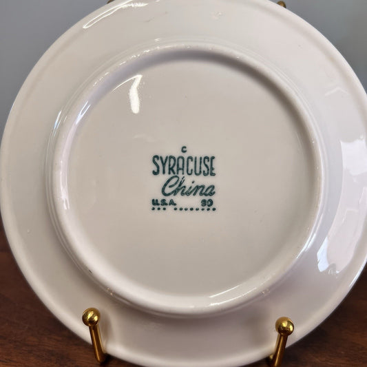 1961 Syracuse Restaurant Ware Indian Tree Pink Bread Butter Plate Commercial