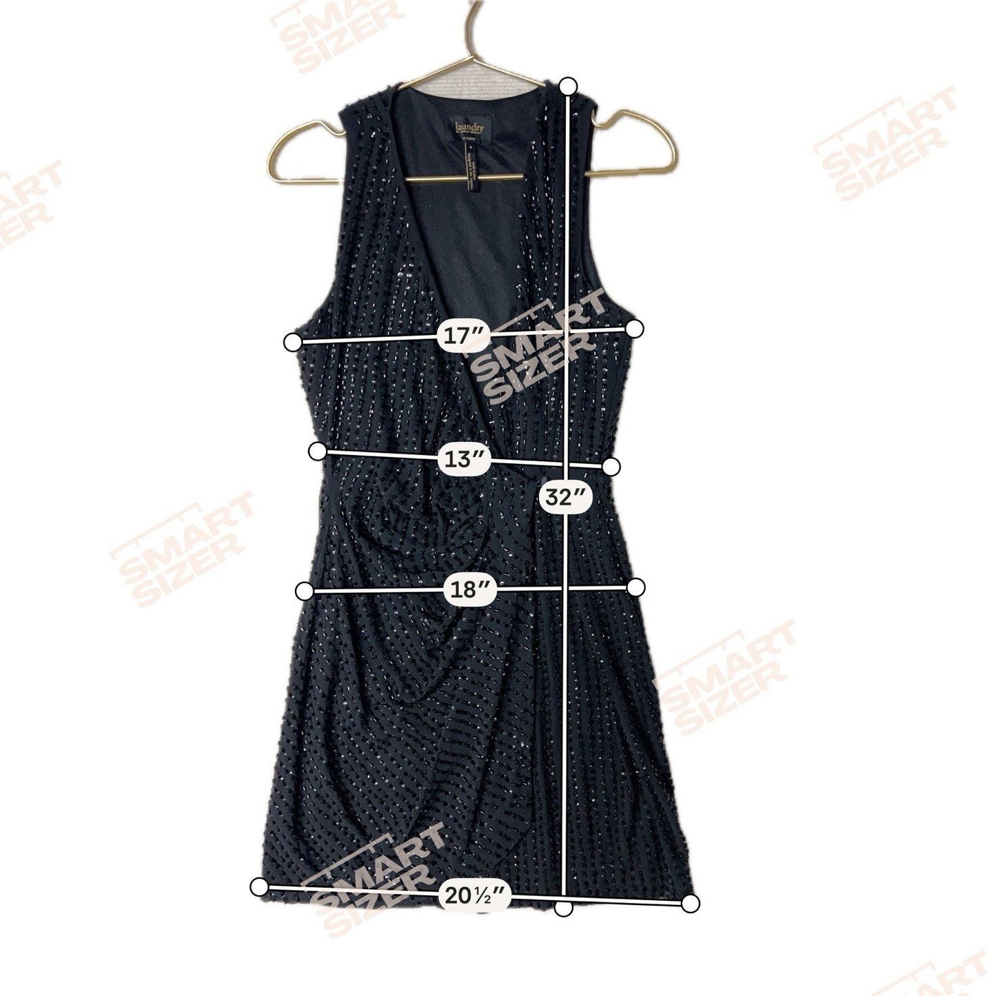 Laundry by Shelli Segal Black Lace Size 0 Beaded MIDI Cocktail Dress Sleeveless