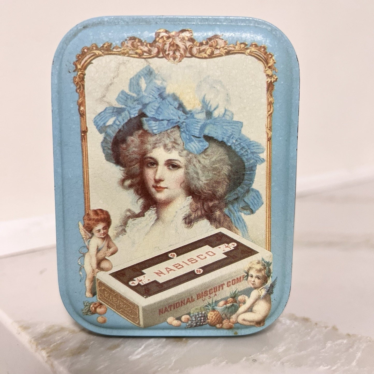 Vintage Nabisco Tin Box National Biscuit Company Shabby Chic Rococo Victorian