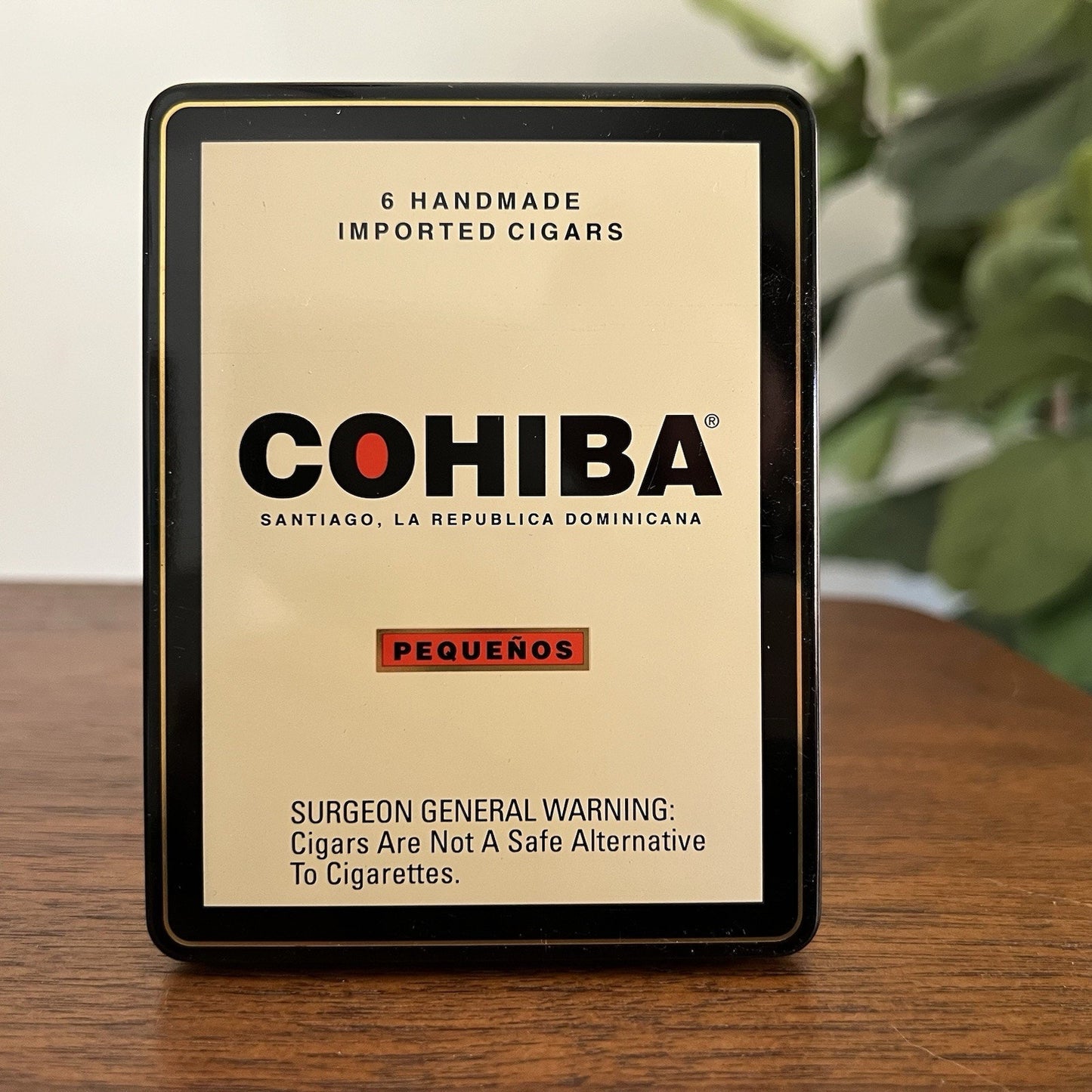 Vintage Cohiba Pequenos 6 Handmade Cigars Empty Metal Tin Dominican Collector