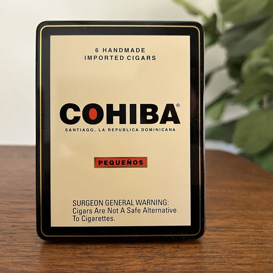 Vintage Cohiba Pequenos 6 Handmade Cigars Empty Metal Tin Dominican Collector
