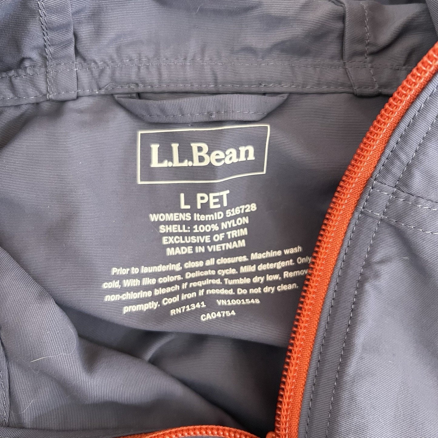 LL Bean Women (L) Anorak Windbreaker 1/2 Zip Hood Retro Coastal Aztec Gorpcore