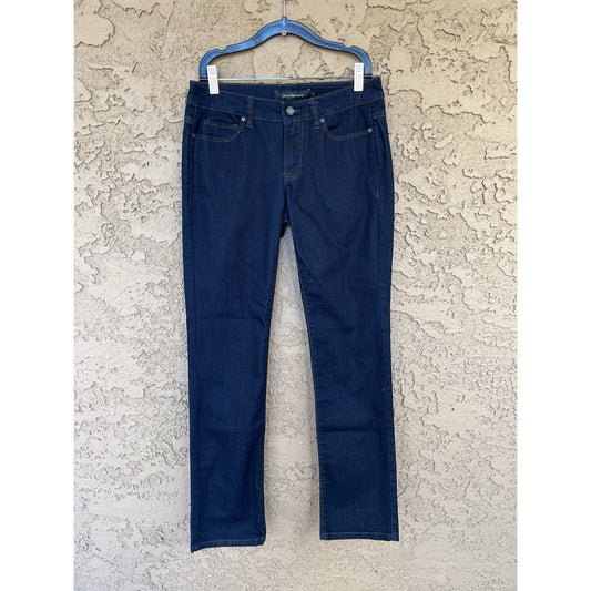 NWOT Calvin Klein Straight Leg Jean Size 4, 32 Long/Tall Power Stretch Dark Wash