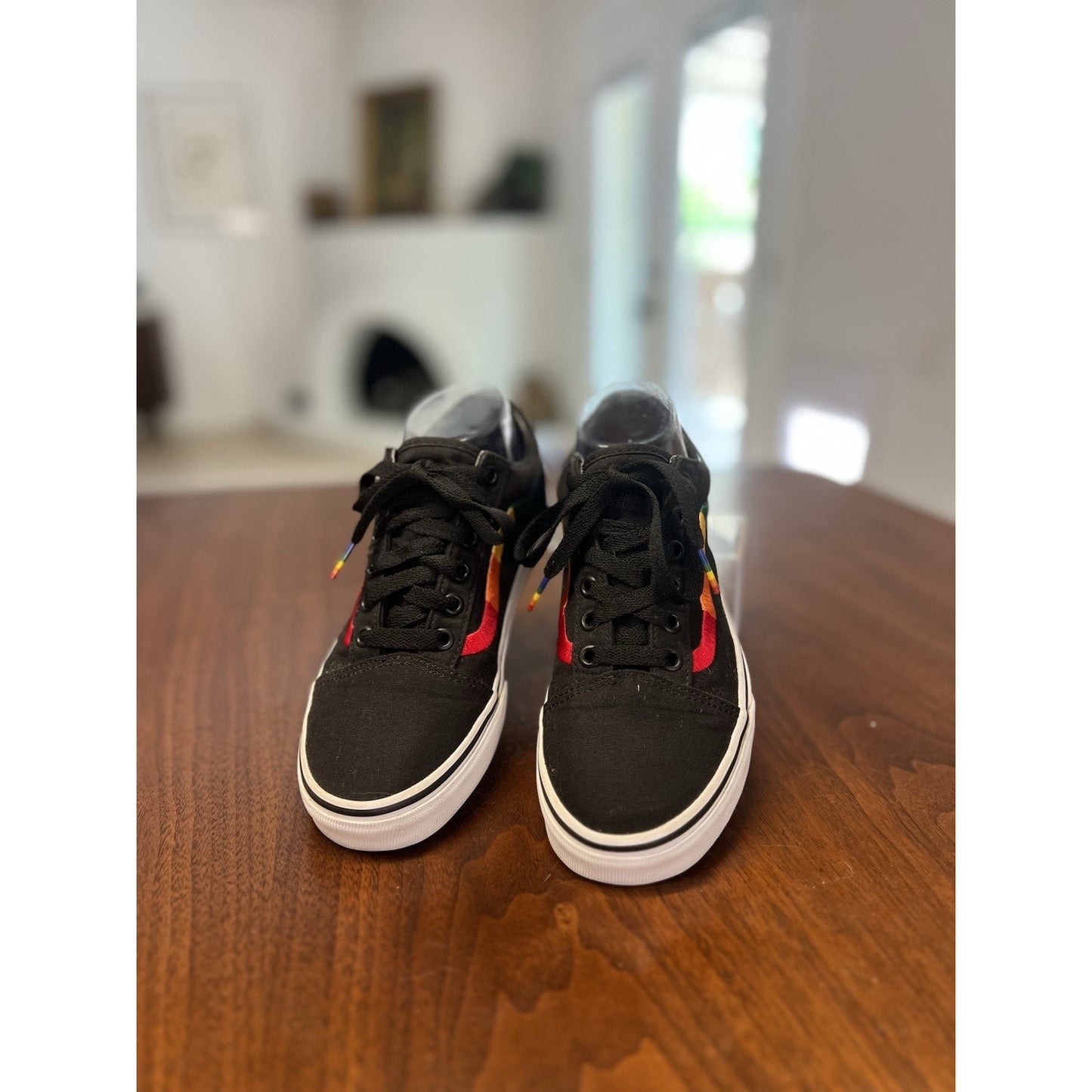 Vans Old Skool Pride Rainbow Black Suede Canvas VN0A4U3B0AN Sneakers M 5.5 / W 7
