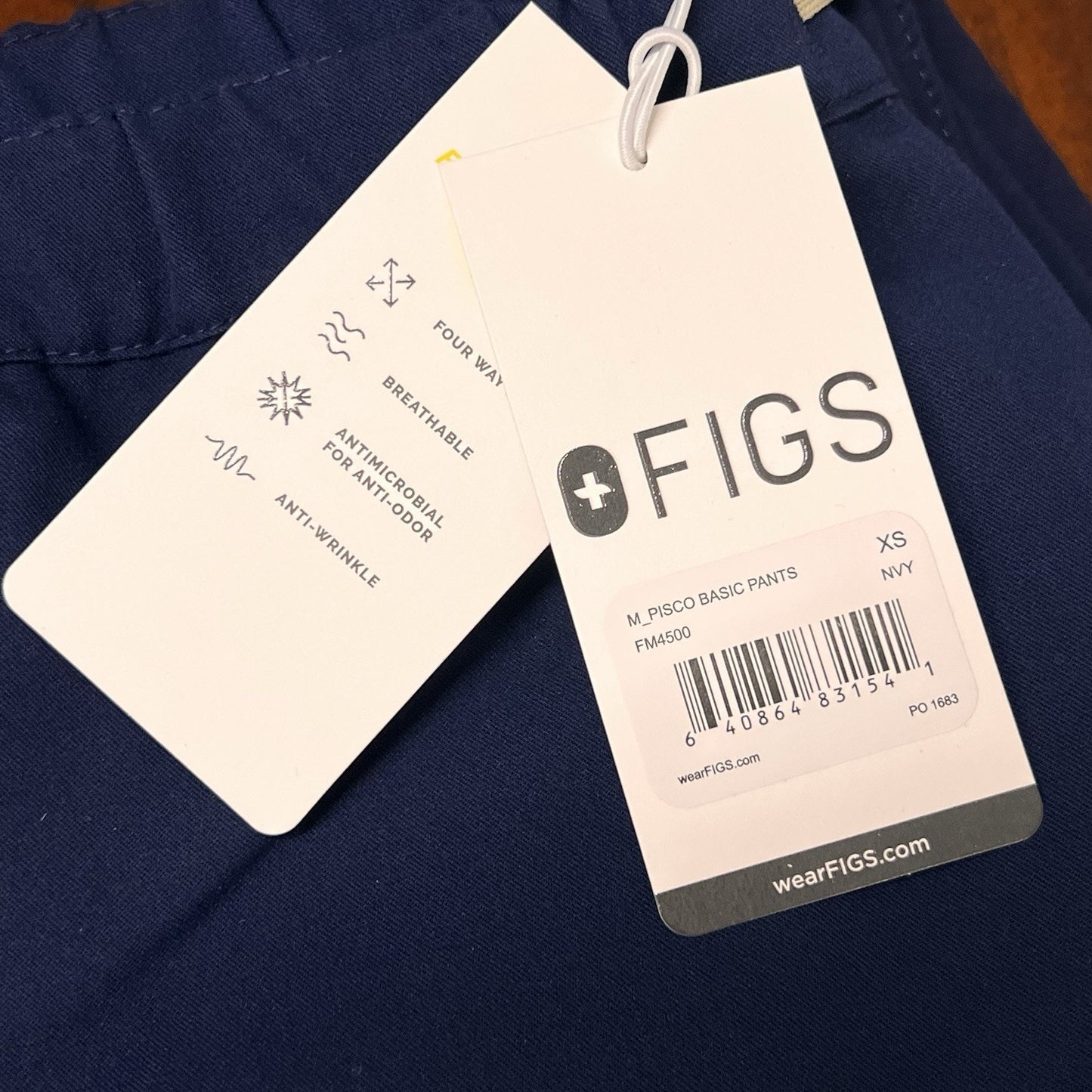 NWT Figs Pisco Basic Mens XS Navy Blue Straight Leg FM4500 PO 1683 Scrub Pants