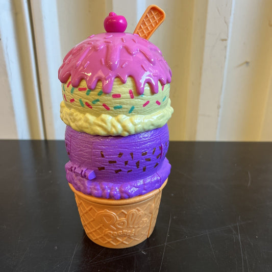 Polly Pocket Spin ‘n Surprise Compact Playset Ice Cream Cone Shape Playground