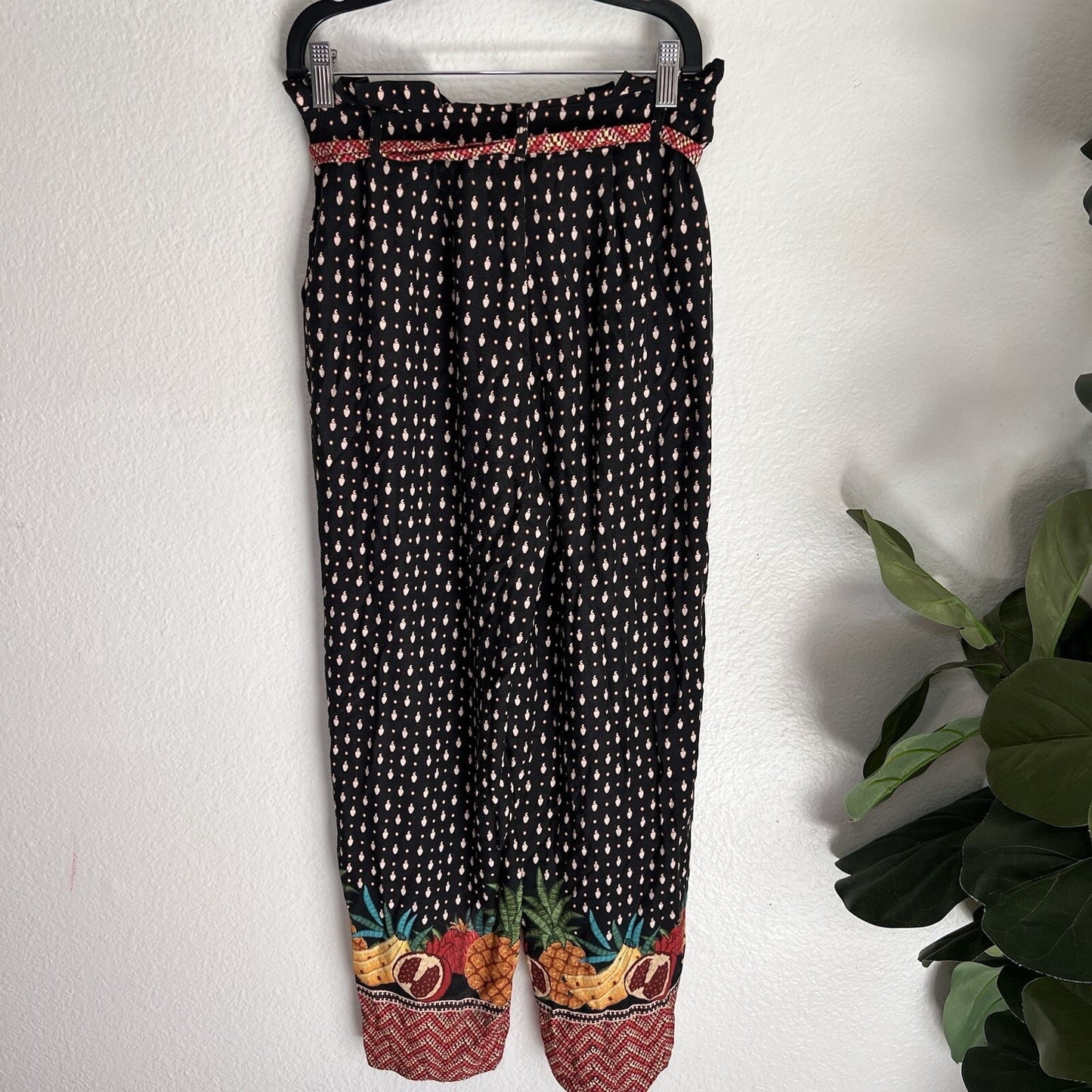 Anthropologie Farm Rio XS Paperbag Pants Refined Joggers Belted Tropical