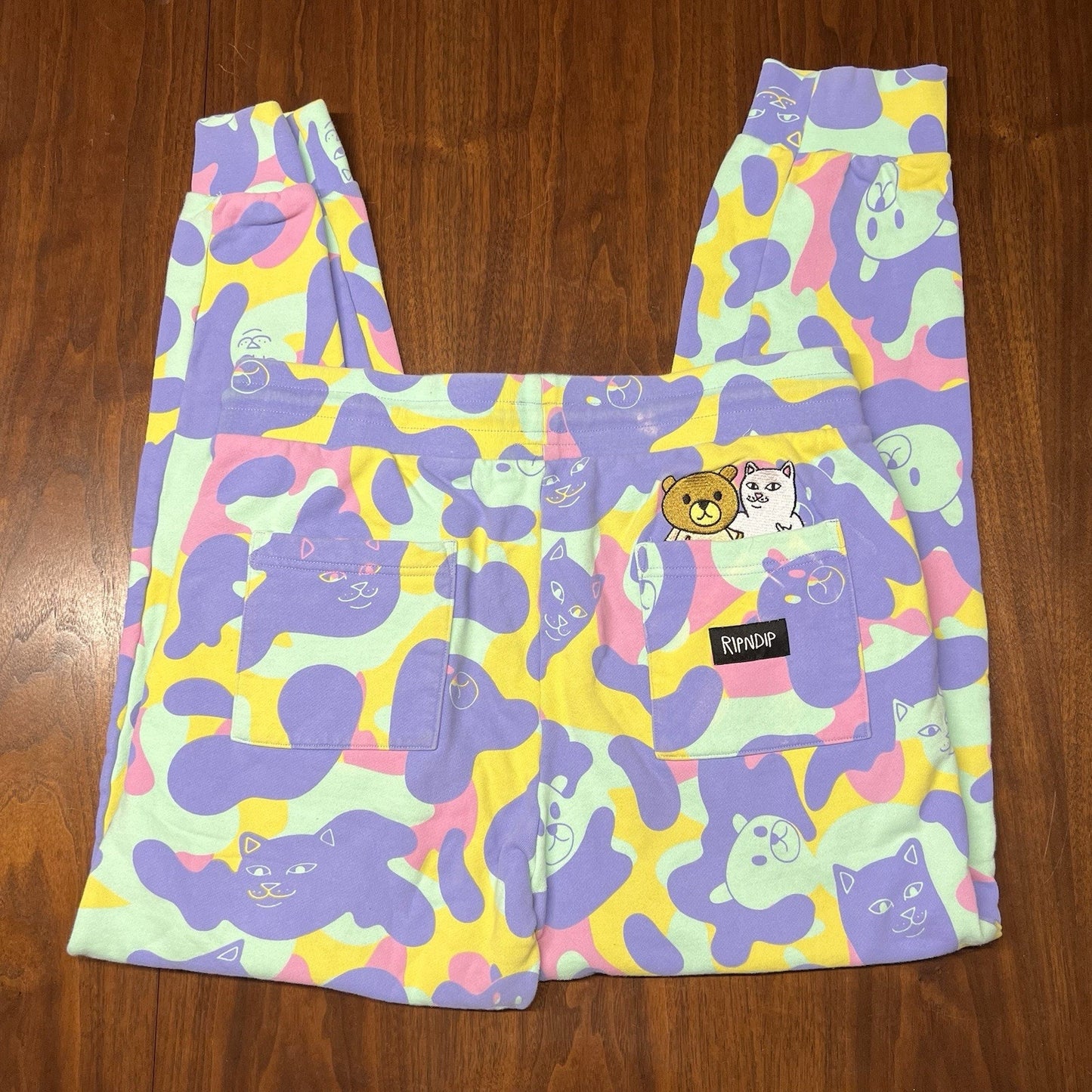 Ripndip x Teddy Fresh Hoodie Sweatpants Set (L) Unisex Pastel Camo Pullover