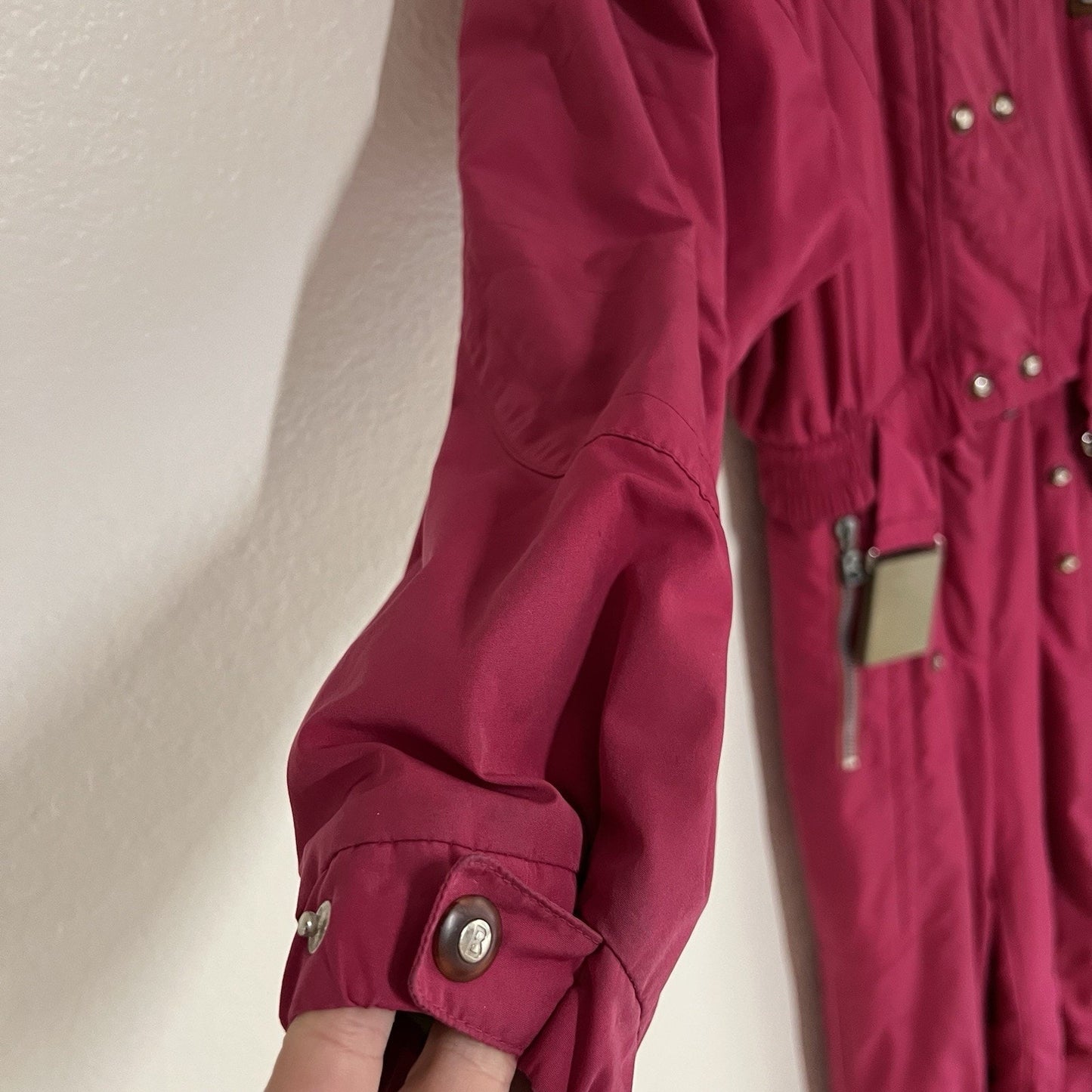 Vintage 90s BOGNER Convertible Ski Suit Sz 8 Pink Helicopter Power Skiing