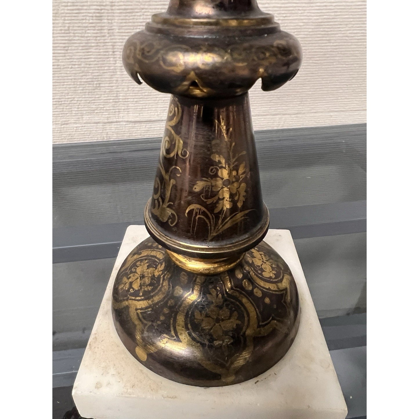 Reproduction 19th Century French Rococo/Empire Revival 3-light candelabra