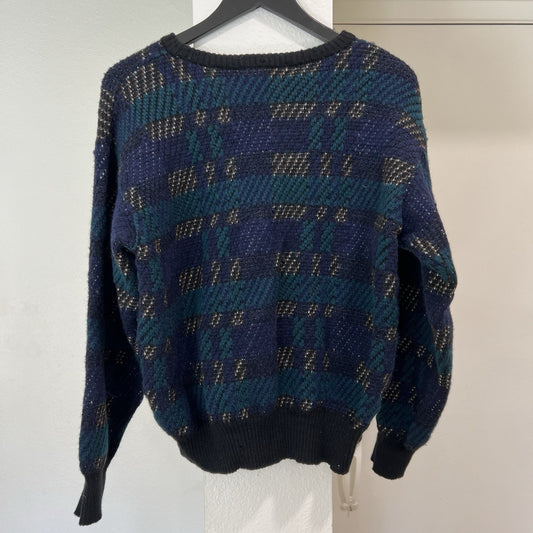 Tricots St. Raphael Wool Sweater (M) Dark Academia Grandpa Crew Neck Heritage