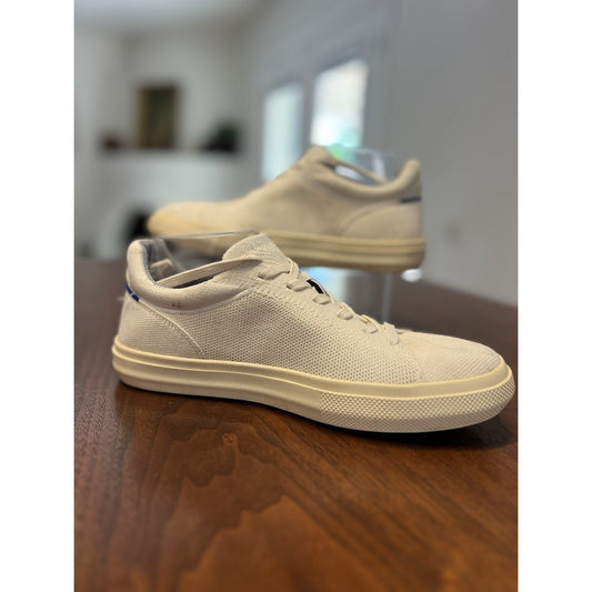 Rothy's RS02 Sneaker Womens 8.5 Mens 7 Bone Off White Knit Lace Up Low Top Tech