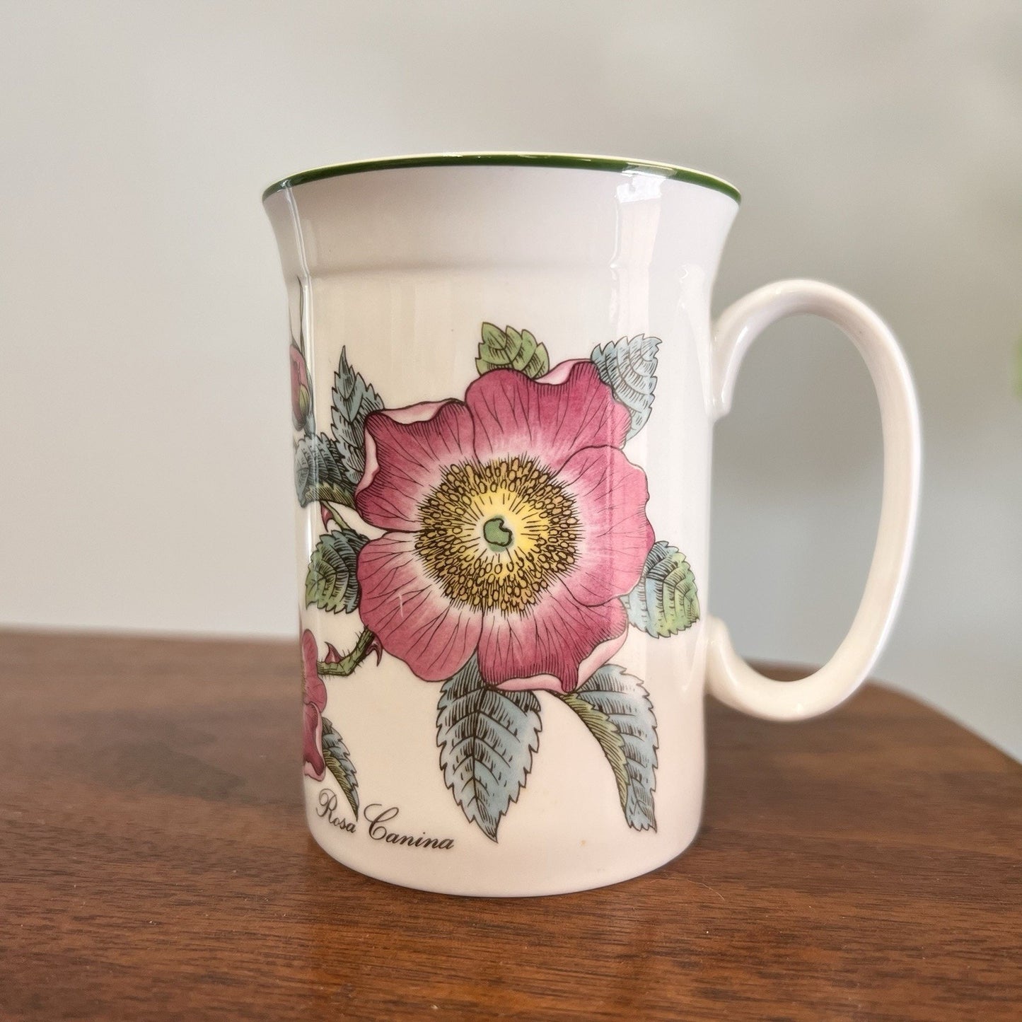Roy Kirkham Bone China BOTANICAL FLOWERS Rosa Canina Mug Tea Cup Romantic