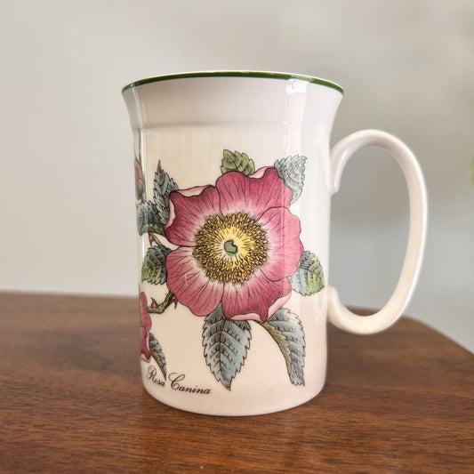 Roy Kirkham Bone China BOTANICAL FLOWERS Rosa Canina Mug Tea Cup Romantic
