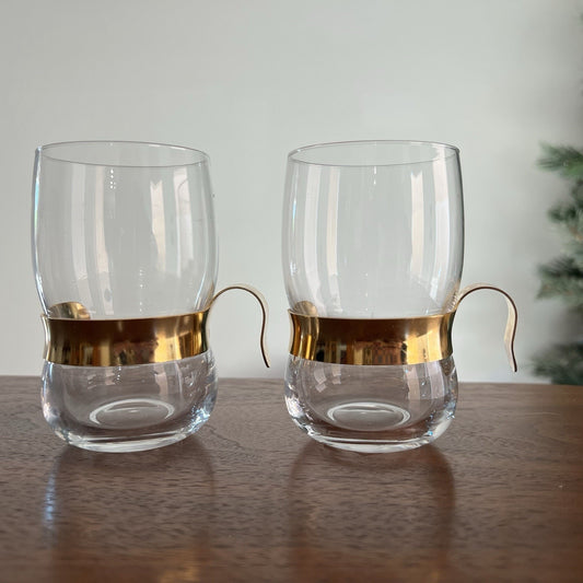 Jorma Vennola Iittala Finnish Tea Glass "Paula" 4.5” Scandinavian MCM Brass
