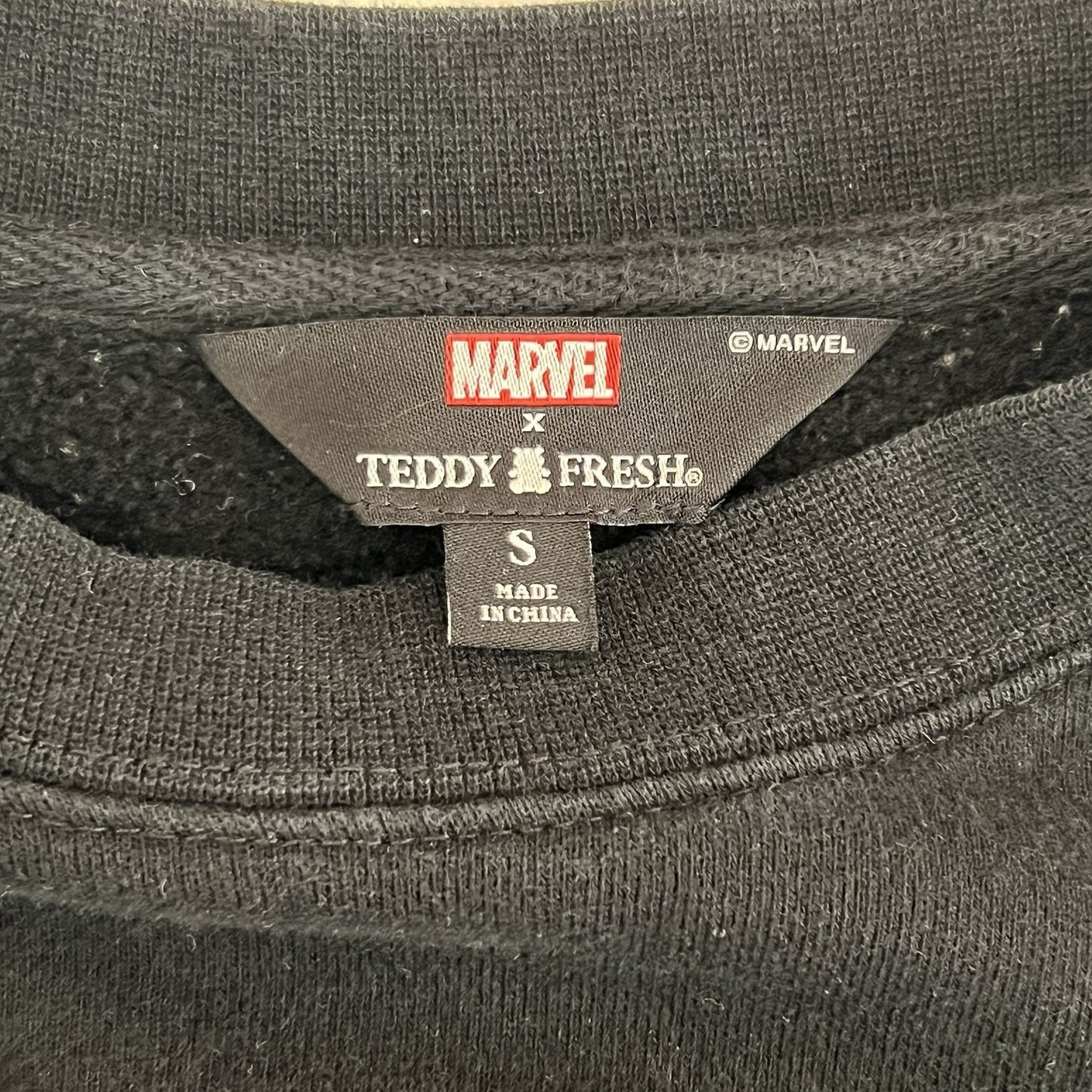 Teddy Fresh Thor Marvel Crew Neck Sweatshirt (S) Rainbow Bridge Retro Streetwear