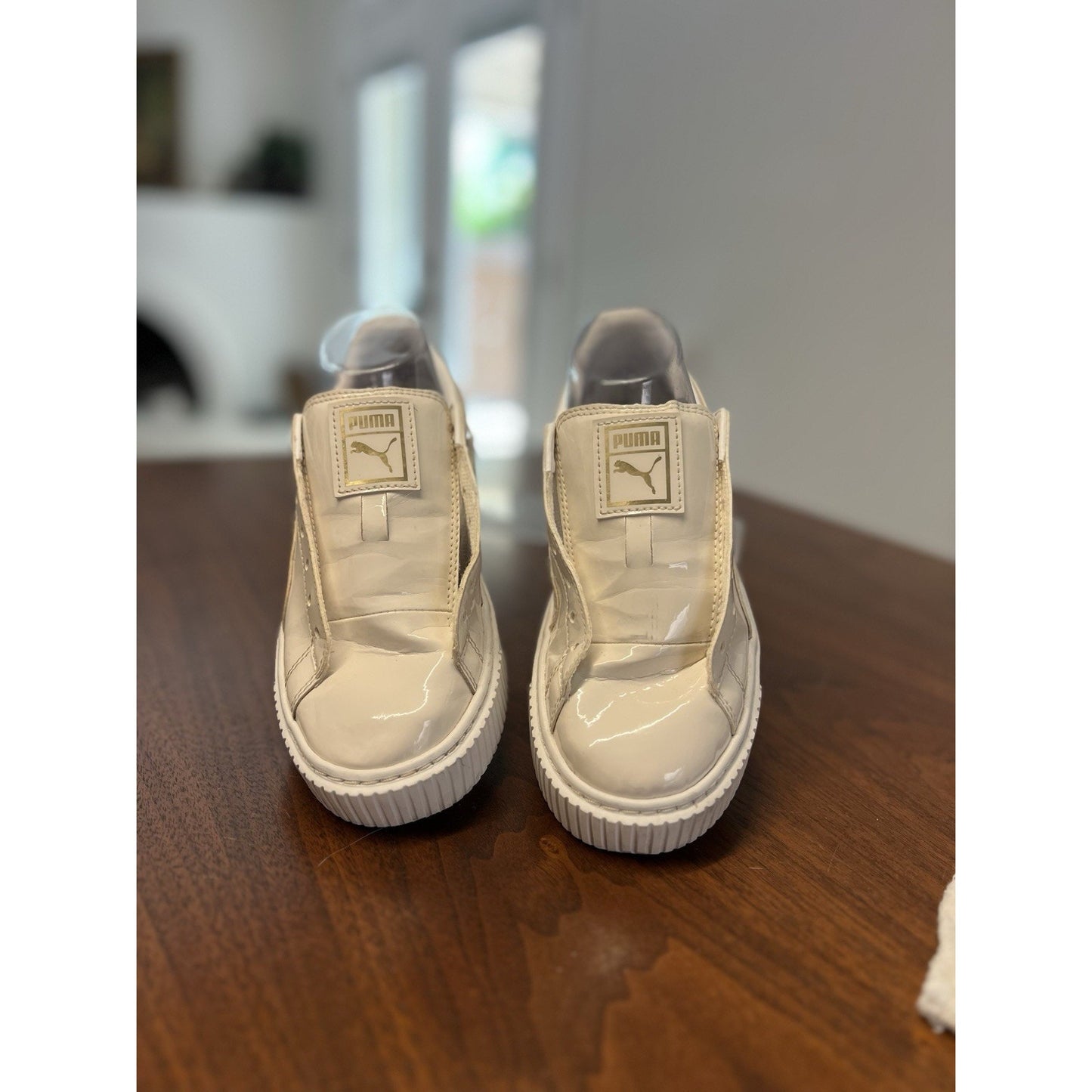 Puma Basket Platform Patent "Oatmeal" (Model: 363314-02) Women’s Size 6