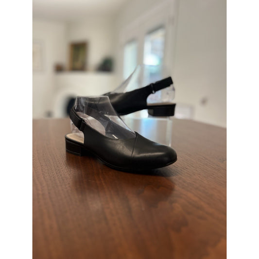 NWT Clark’s Women’s Black Juliet Pull Slingback Loafers Size 5M