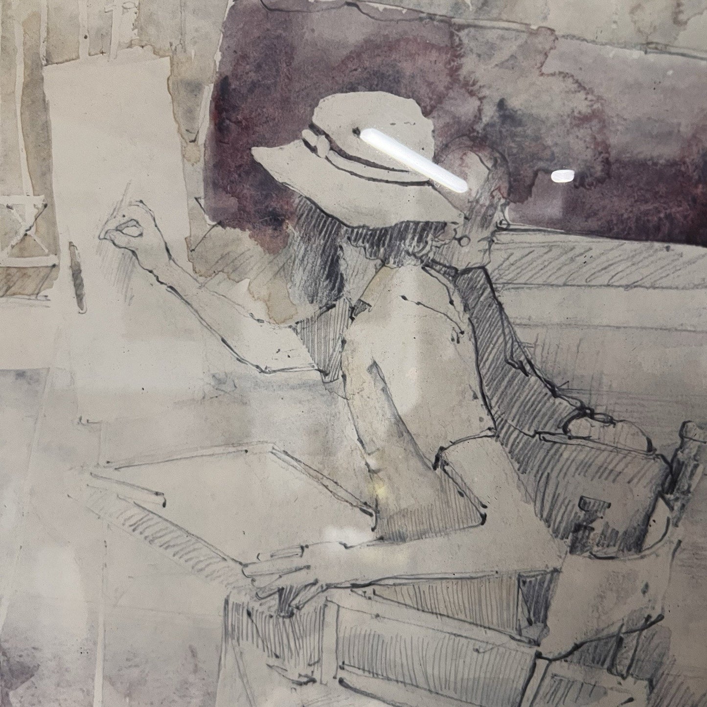 Vtg 1979 Watercolor Original By Stephen Hudson “Jackson Square New Orleans”