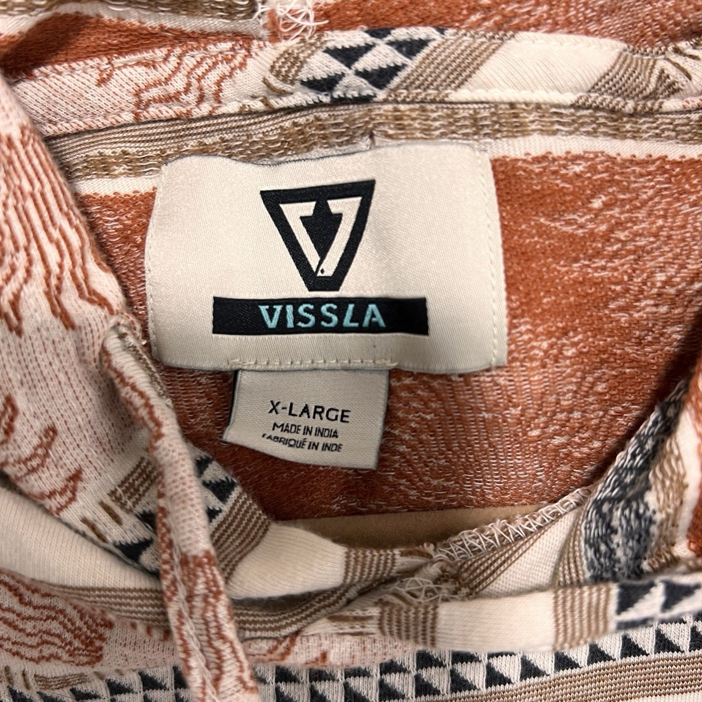 Vissla Hoodie XL Guadalupe Pullover Baja Surf Cali Beach Tribal Southwest Knit